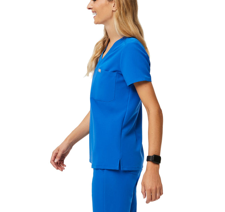 FIGS Women's Catarina One Pocket Scrub Top Royal Blue