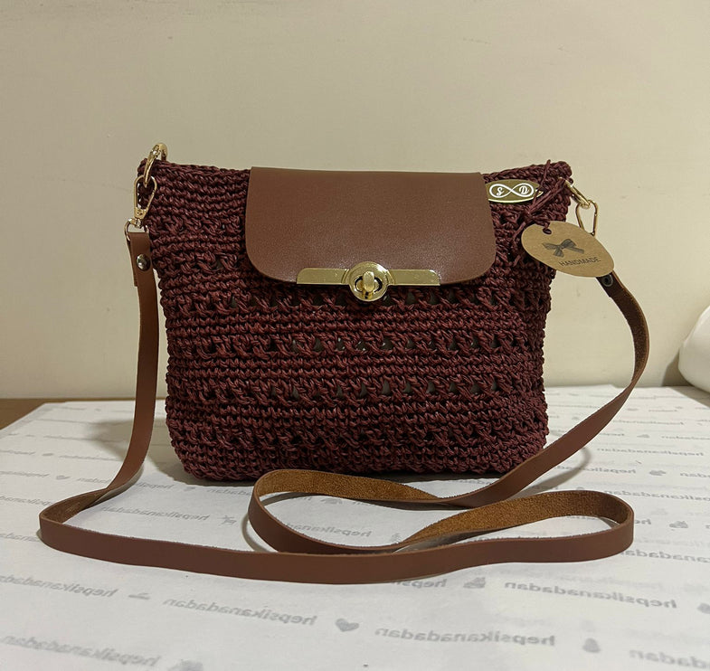 Sienna D’or Bordeaux Élise Mini Handwoven - Hemen Kargoda