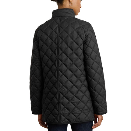 Polo Ralph Lauren Women's Diamond-Quilted Mockneck Jacket Black