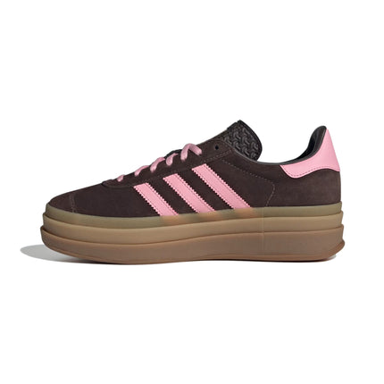 Adidas Women's Gazelle Bold Aurora Coffee/Light Pink/Gold Metallic IH6786