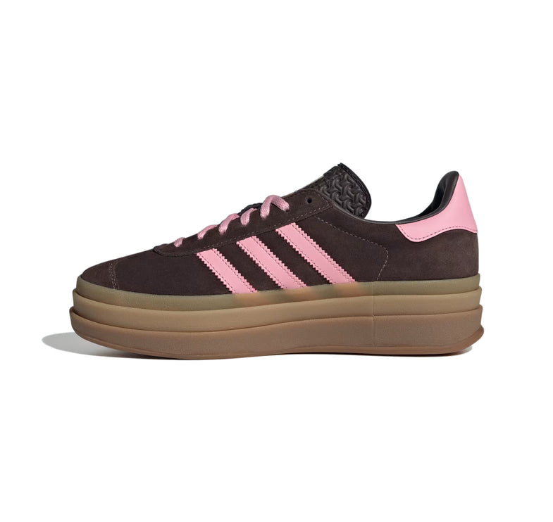 Adidas Women's Gazelle Bold Aurora Coffee/Light Pink/Gold Metallic IH6786