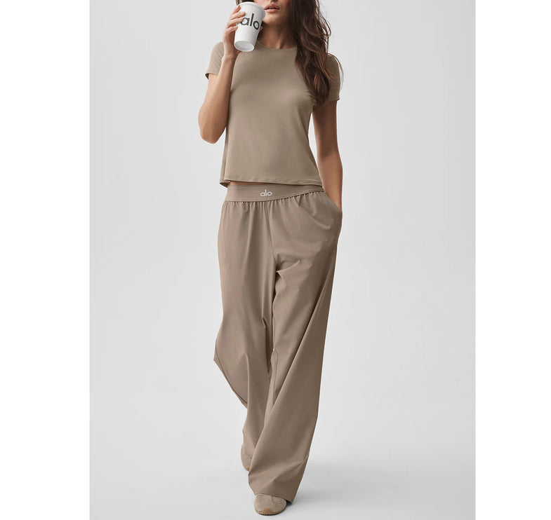 alo Women's Suit Up Trouser (Long) Gravel