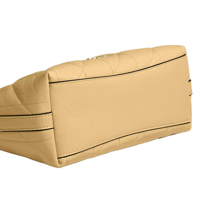 Coach Women's Caitlin Shoulder Bag With Quilting Gold/Soft Yellow