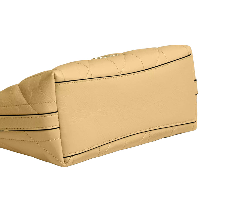 Coach Women's Caitlin Shoulder Bag With Quilting Gold/Soft Yellow
