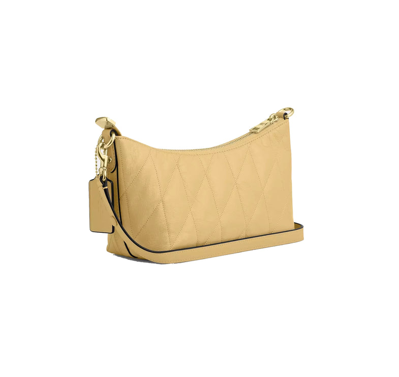 Coach Women's Caitlin Shoulder Bag With Quilting Gold/Soft Yellow