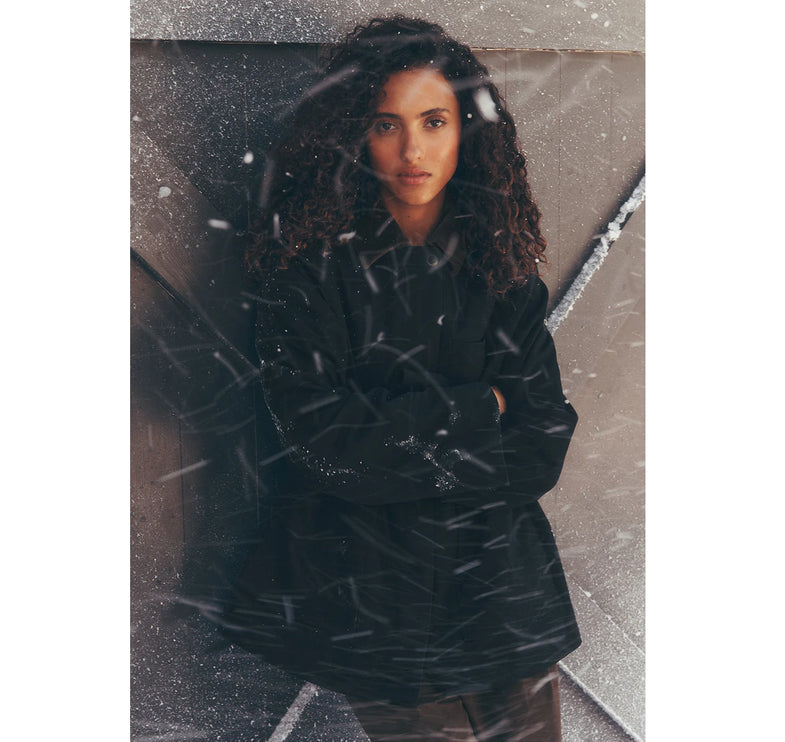 alo Women's Twill Barn Jacket Black/Espresso