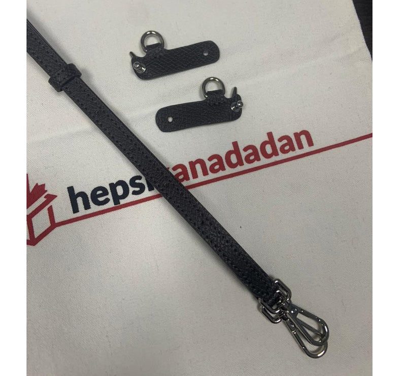 Longchamp Pouch Modeliyle Uyumlu Deri Askı Seti Mocha