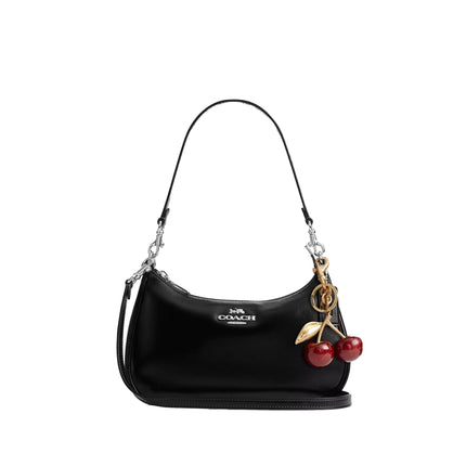 Coach Women's Soft Teri Shoulder Bag Silver/Black