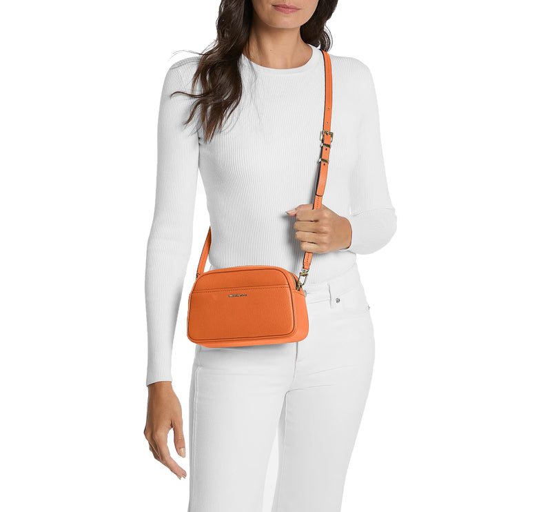 Michael Kors Women's Jet Set Small Leather Camera Crossbody Bag Mimosa
