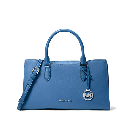 Michael Kors Women's Arden Medium Top-Zip Satchel Galaxy Blue