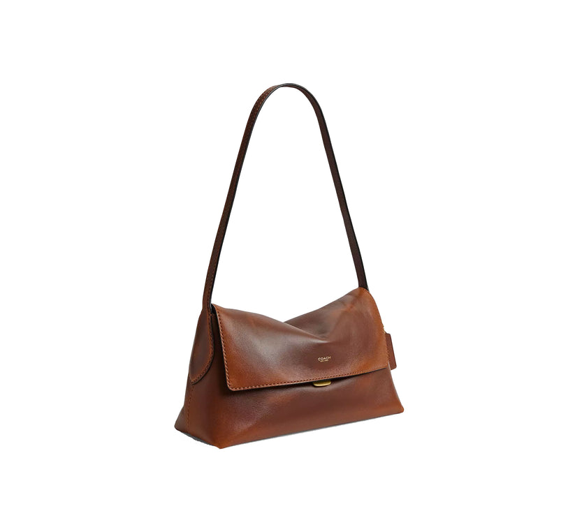 Coach Women's Chelsea Shoulder Bag 30 In Loved Leather Brass/Brown