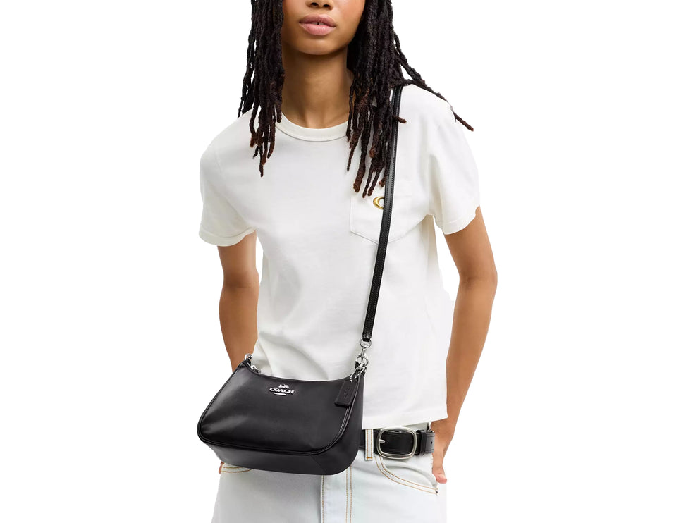 Coach Women's Soft Teri Shoulder Bag Silver/Black