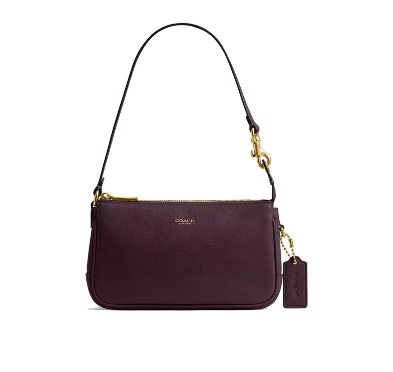 Coach Women's Plaza Bag 18 Brass/Black Currant