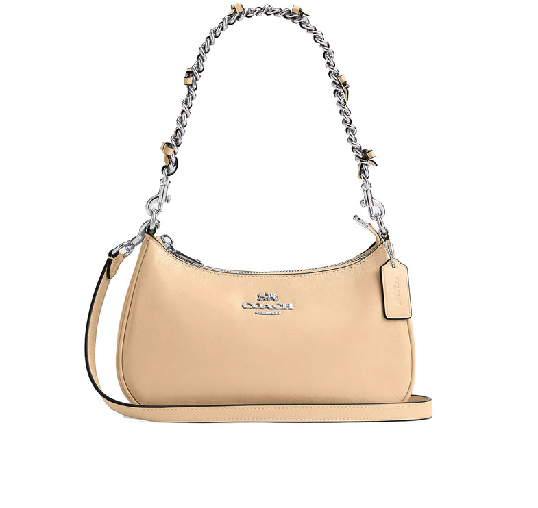 Coach Women's Teri Shoulder Bag With Bows Silver/Light Sand