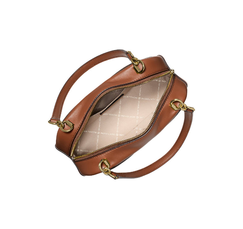 Michael Kors Women's Cecily Small Signature Logo Shoulder Bag Brown