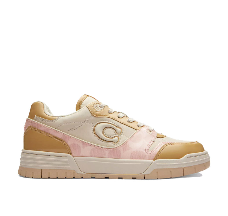 Coach Women's Soho Sneaker With Patent Signature Candy Pink/Light Beige