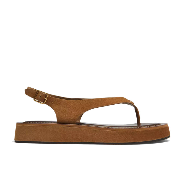 Coach Women's Sculpted C Platform Thong Sandal Coconut