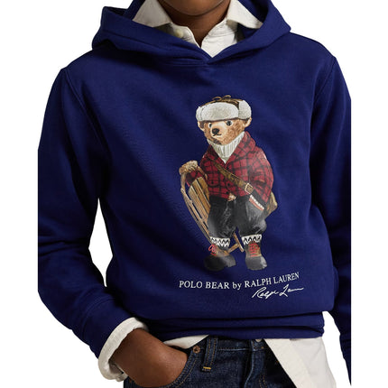 Polo Ralph Lauren Boy's Polo Bear Fleece Hoodie Navy/Multi