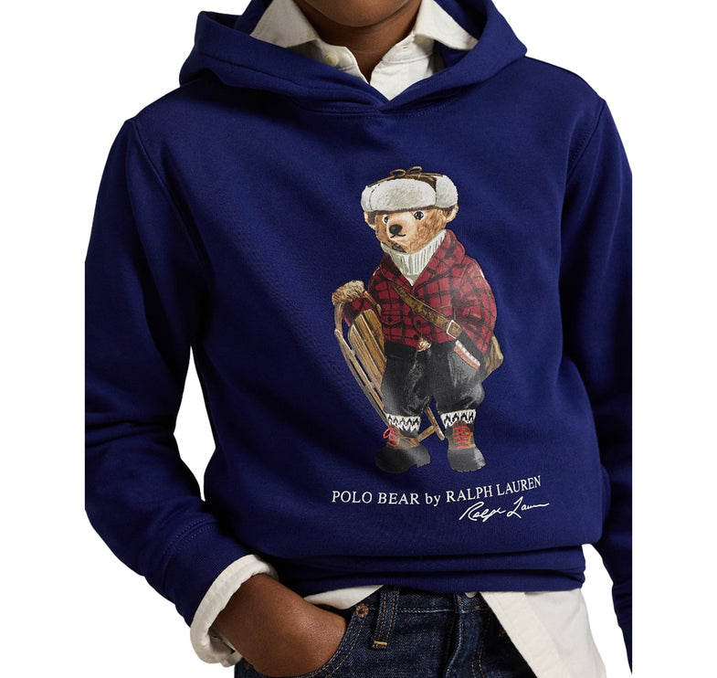 Polo Ralph Lauren Boy's Polo Bear Fleece Hoodie Navy/Multi