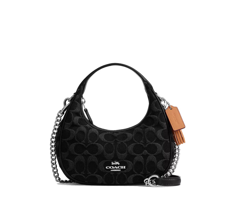 Coach Women's Carmen Mini Crossbody Bag In Signature Denim Silver/Black