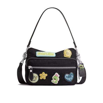 Coach Unisex Coach x Brain Dead Dakota Crossbody Bag In Signature Nylon With Patches Black
