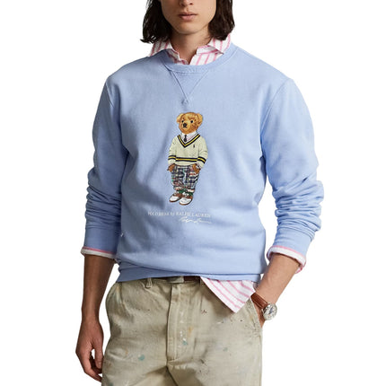 Polo Ralph Lauren Men's Polo Bear Fleece Sweatshirt Austin Blue - Hemen Kargoda