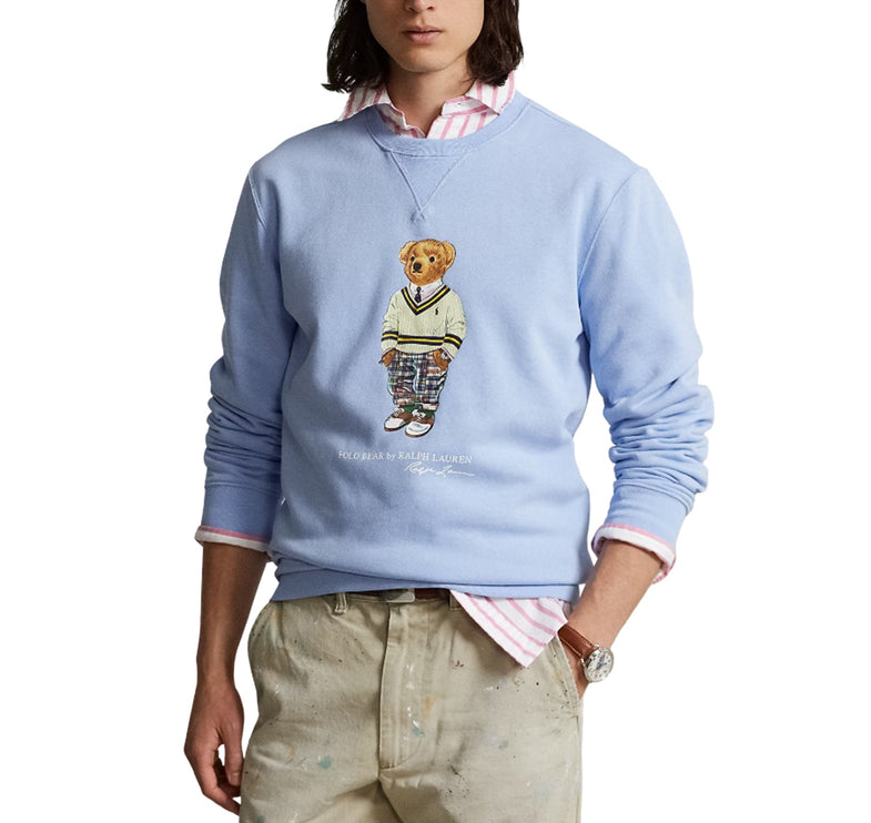 Polo Ralph Lauren Men's Polo Bear Fleece Sweatshirt Austin Blue - Hemen Kargoda