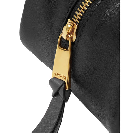 Versace Women's Versace Tag Nappa Medium Bowling Bag Black