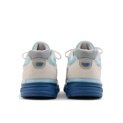 New Balance Made in USA 990v4 Moonbeam with Cloud Blue and Magic Blue U990MB4