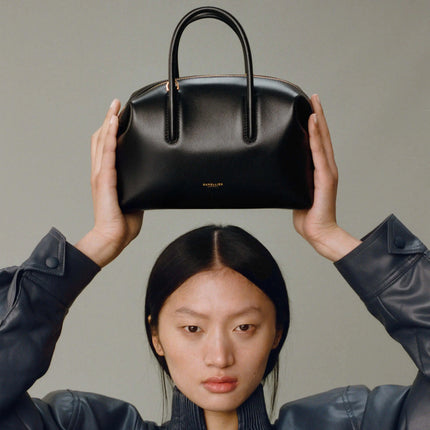 DeMellier London Women's The Small Stockholm Black Fine Grain