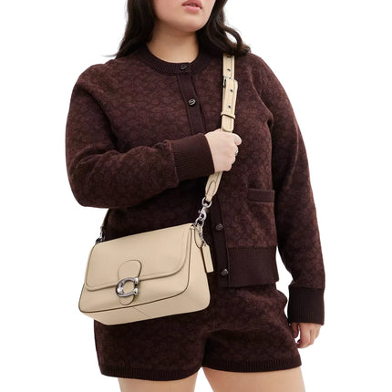 Coach Women's Soft Tabby Shoulder Bag Silver/Ivory