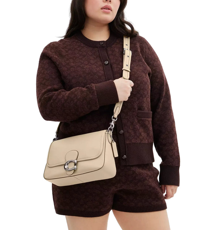 Coach Women's Soft Tabby Shoulder Bag Silver/Ivory