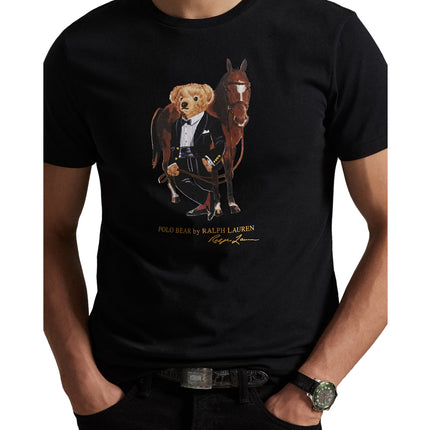 Polo Ralph Lauren Men's Polo Bear Cotton T-Shirt Polo Black