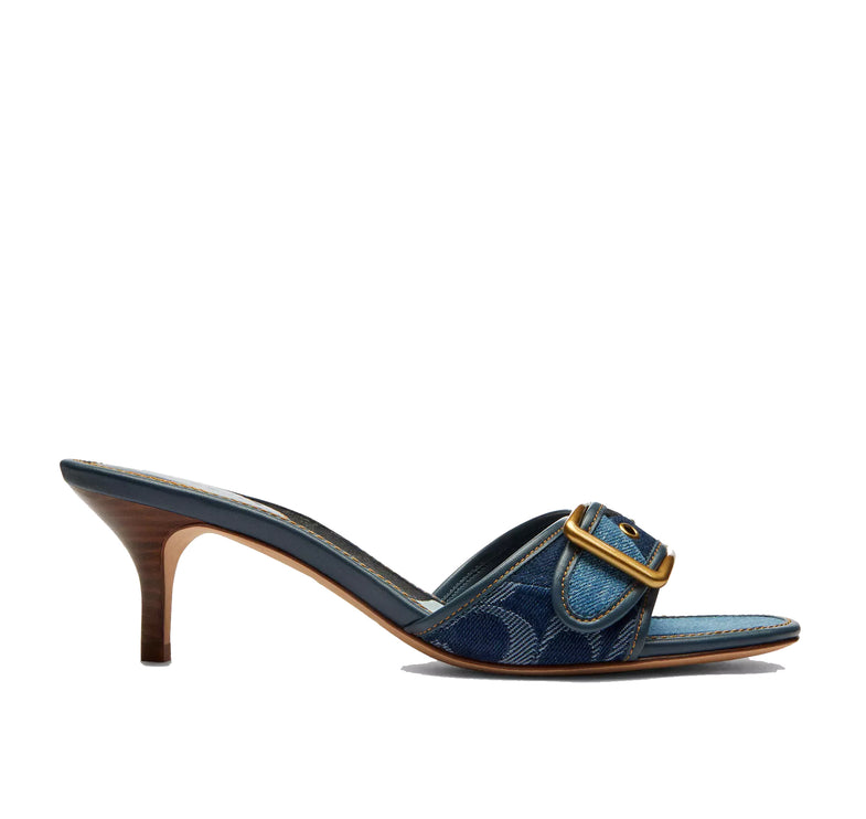 Coach Women's Margot Sandal With Signature Denim Patchwork Denim Multi