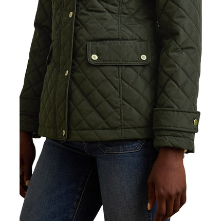 Polo Ralph Lauren Women's Diamond-Quilted Mockneck Jacket Litchfield Loden