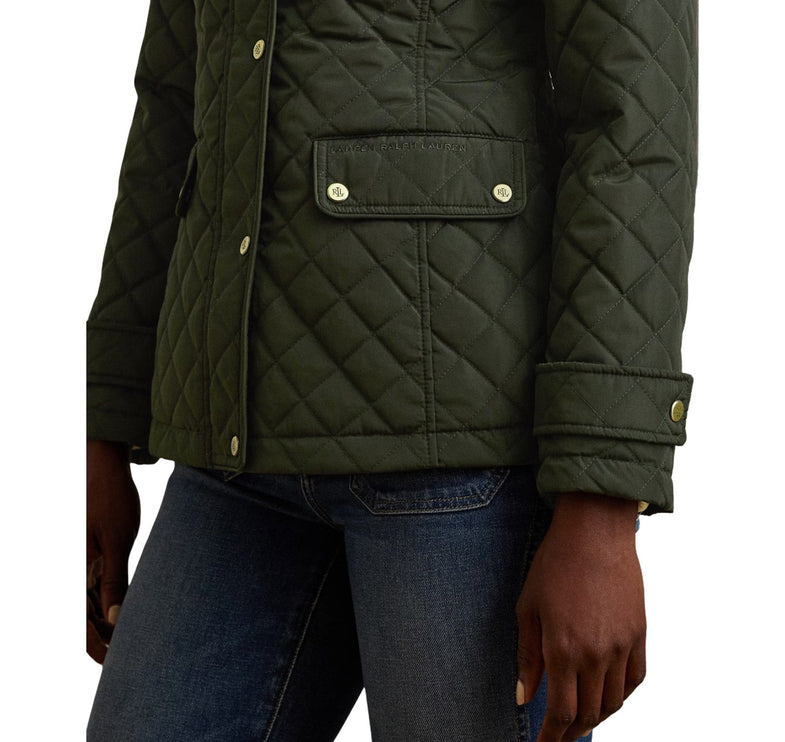 Polo Ralph Lauren Women's Diamond-Quilted Mockneck Jacket Litchfield Loden