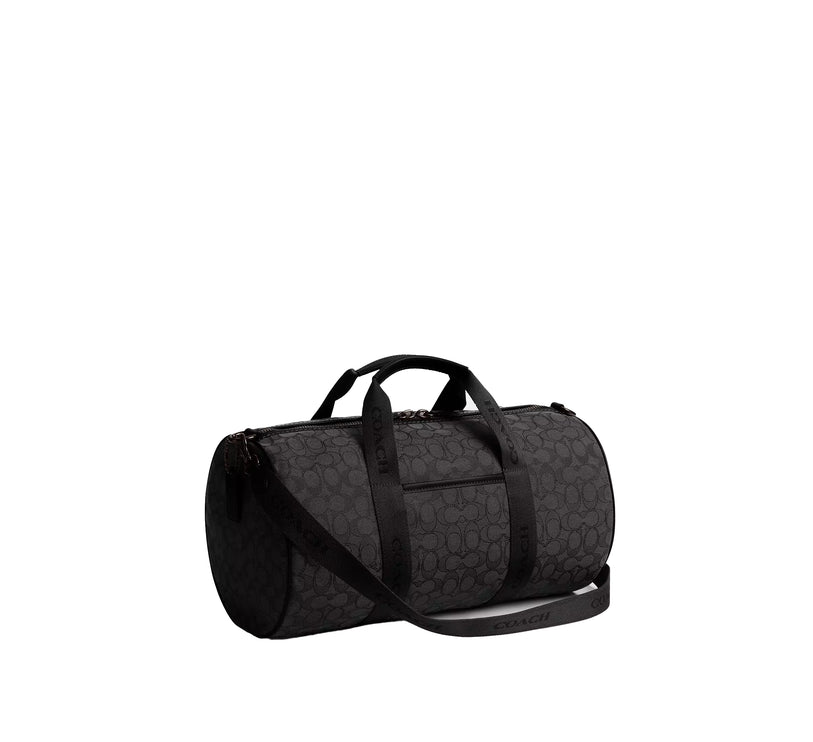 Coach Men's Theo Duffle In Signature Jacquard Black