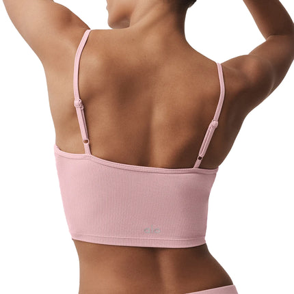 alo Women's Ribbed Delicate Lounge Tank Vintage Pink