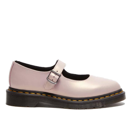Dr. Martens Women's Elphie II Iridescent Leather Mary Jane Shoes Powder Pink