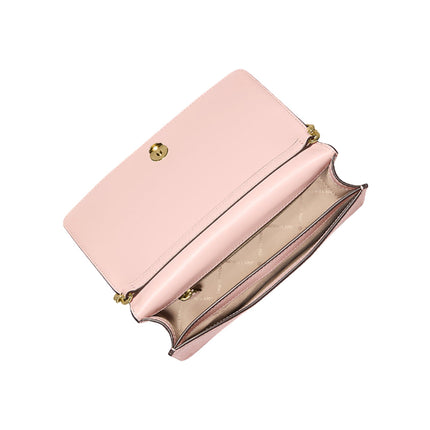 Michael Kors Women's Jet Set Medium Signature Logo Crossbody Bag Powder Blush