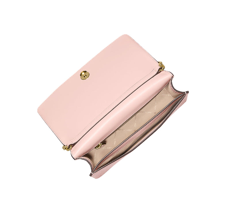 Michael Kors Women's Jet Set Medium Signature Logo Crossbody Bag Powder Blush