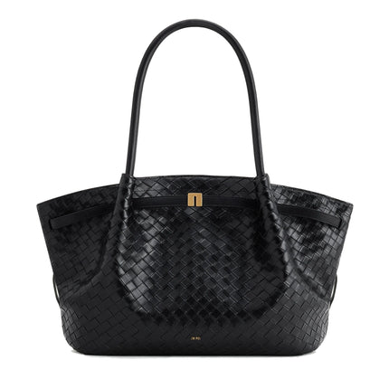 JW PEI Women's Hana Large Weave Texture Tote Bag - Black