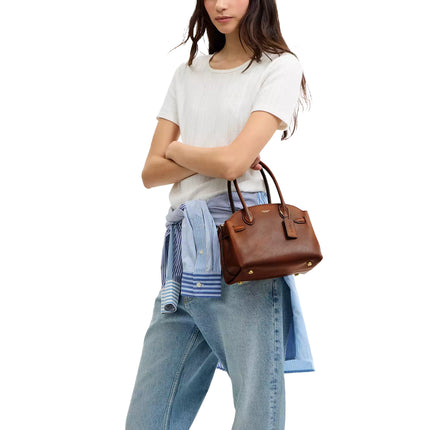 Coach Women's Empire Carryall Bag 21 In Loved Leather Brass/Brown