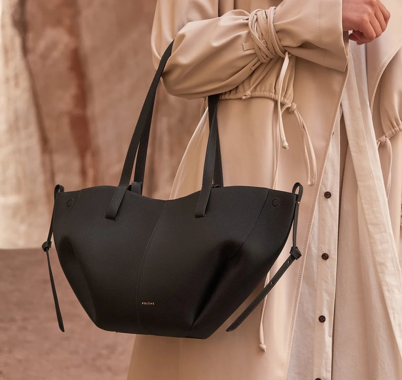 Polène Women's Cyme Mini Edition Textured Black