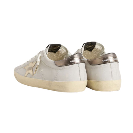Golden Goose Women's Super Star Sneakers with Crackle Leather Star and Metallic Foiled Leather