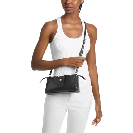 Michael Kors Women's Matilda Small Cinched Crossbody Bag Black/Silver