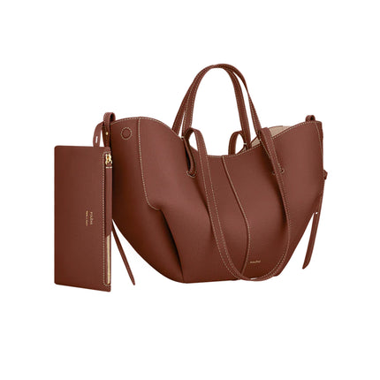 Polène Women's Cyme Mini Edition Textured Cognac