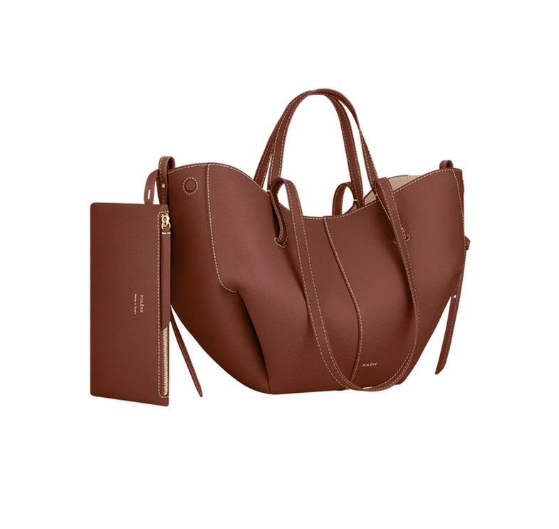 Polène Women's Cyme Mini Edition Textured Cognac