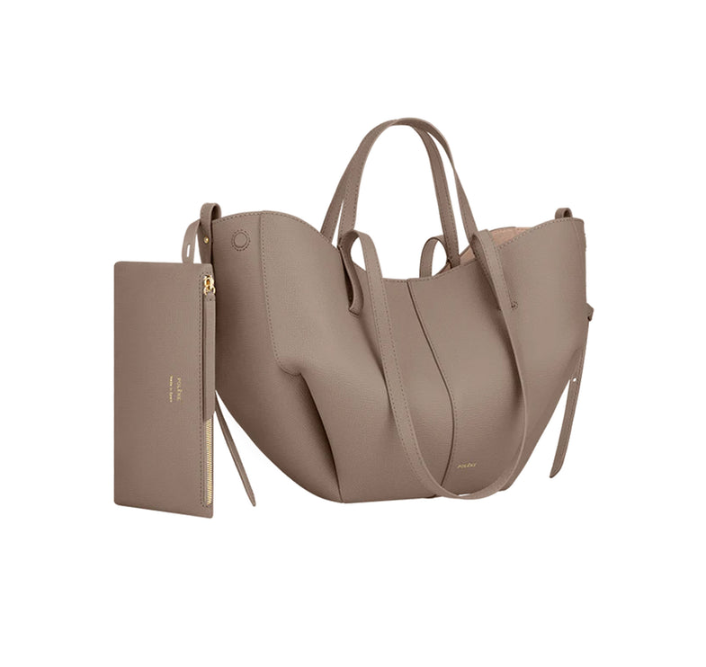 Polène Women's Cyme Mini Edition Textured Taupe