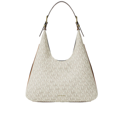 Michael Kors Women's Nolita Large Signature Logo Shoulder Bag Vanilla/Acorn